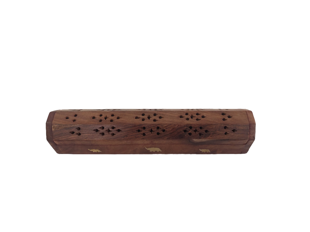 Wooden Agarbati Stand with Storage (Big) – Handcrafted Incense Holder