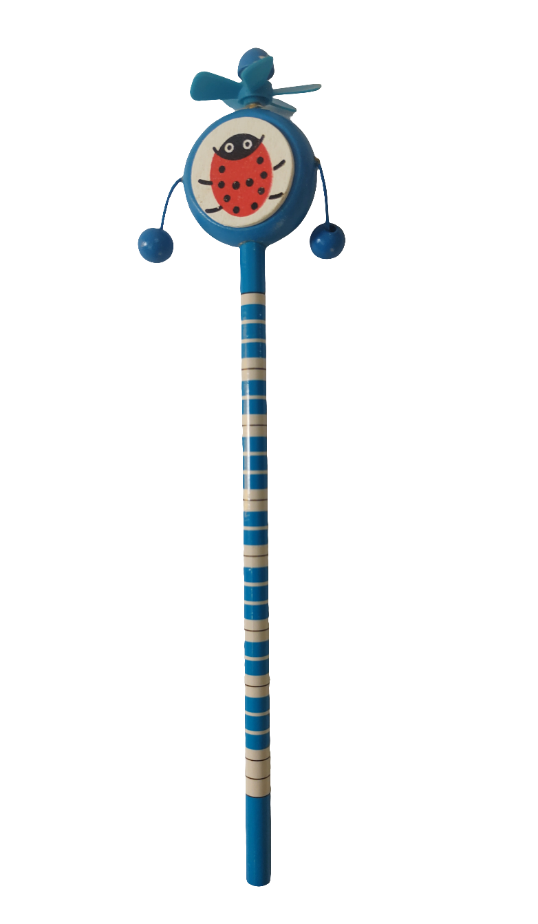 Wooden Rattle Pencil – Fun and Musical Wooden Toy for Kids - Random Colour