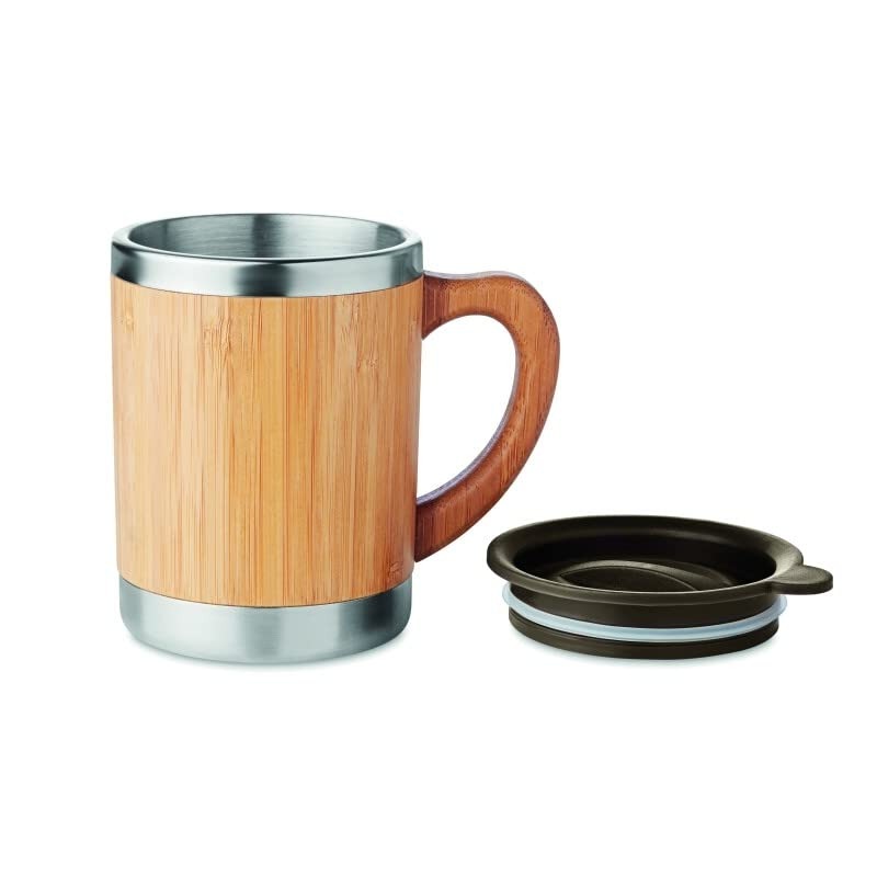 Bamboo Coffee Cup with Stainless Steel – Eco-Friendly Insulated Travel Mug