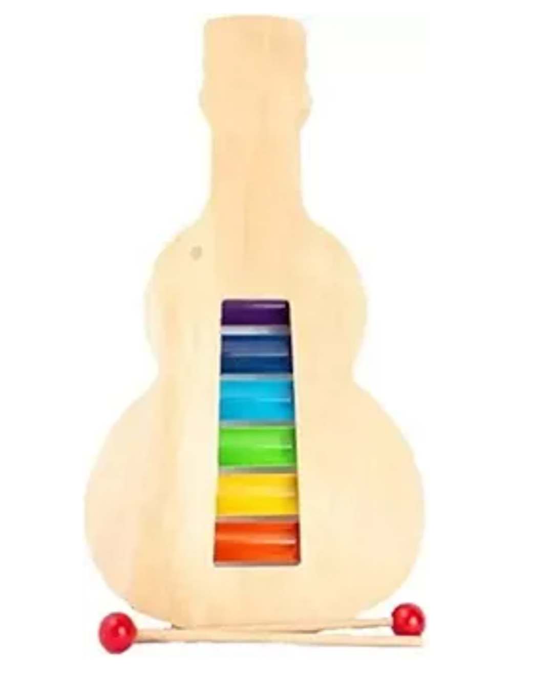 Wooden 8-Notes Guitar Shaped Xylophone for Kids | Musical Learning Toy