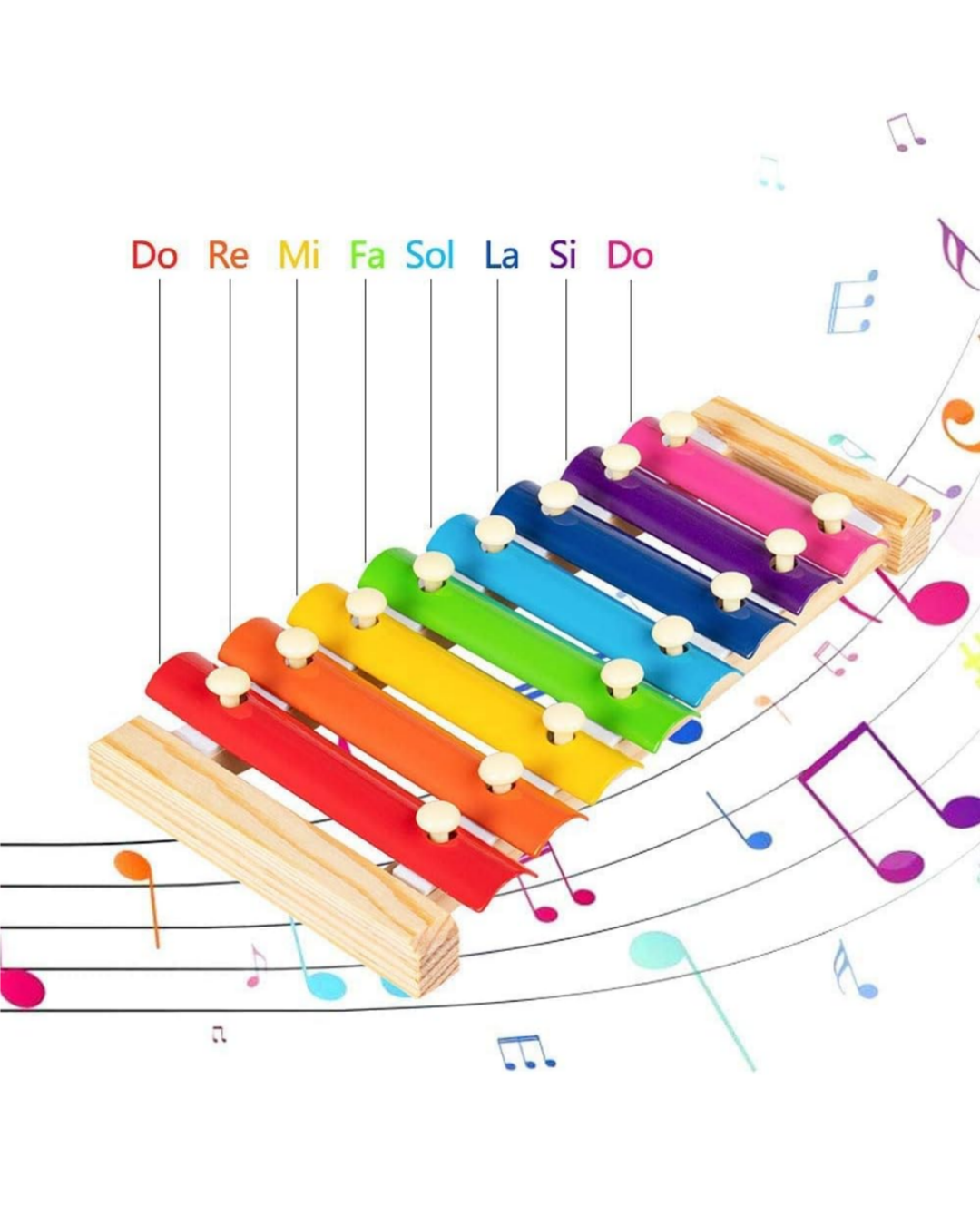 Wooden Xylophone for Kids – 8 Notes Rainbow Musical Toy | Educational & Fun Learning Instrument for Toddlers