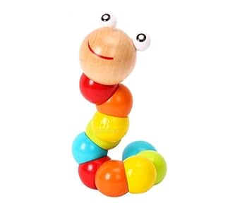 Wooden Caterpillar Toy – Colorful Handcrafted Pull-Along Toy for Kids