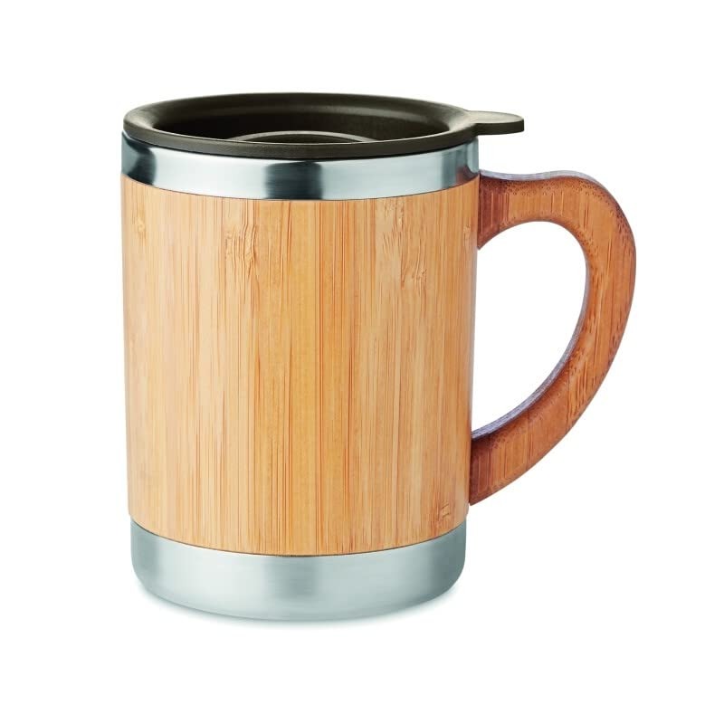Bamboo Coffee Cup with Stainless Steel – Eco-Friendly Insulated Travel Mug
