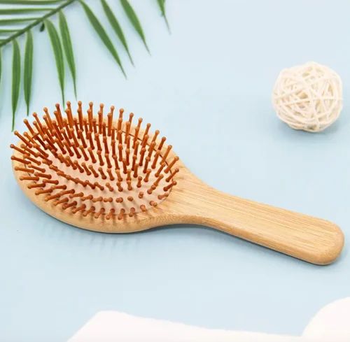 Bamboo Oval Shape Hair Brush – Eco-Friendly Detangling Hair Brush