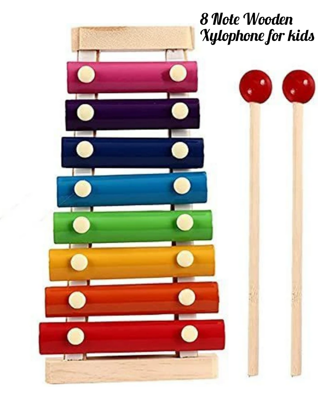 Wooden Xylophone for Kids – 8 Notes Rainbow Musical Toy | Educational & Fun Learning Instrument for Toddlers