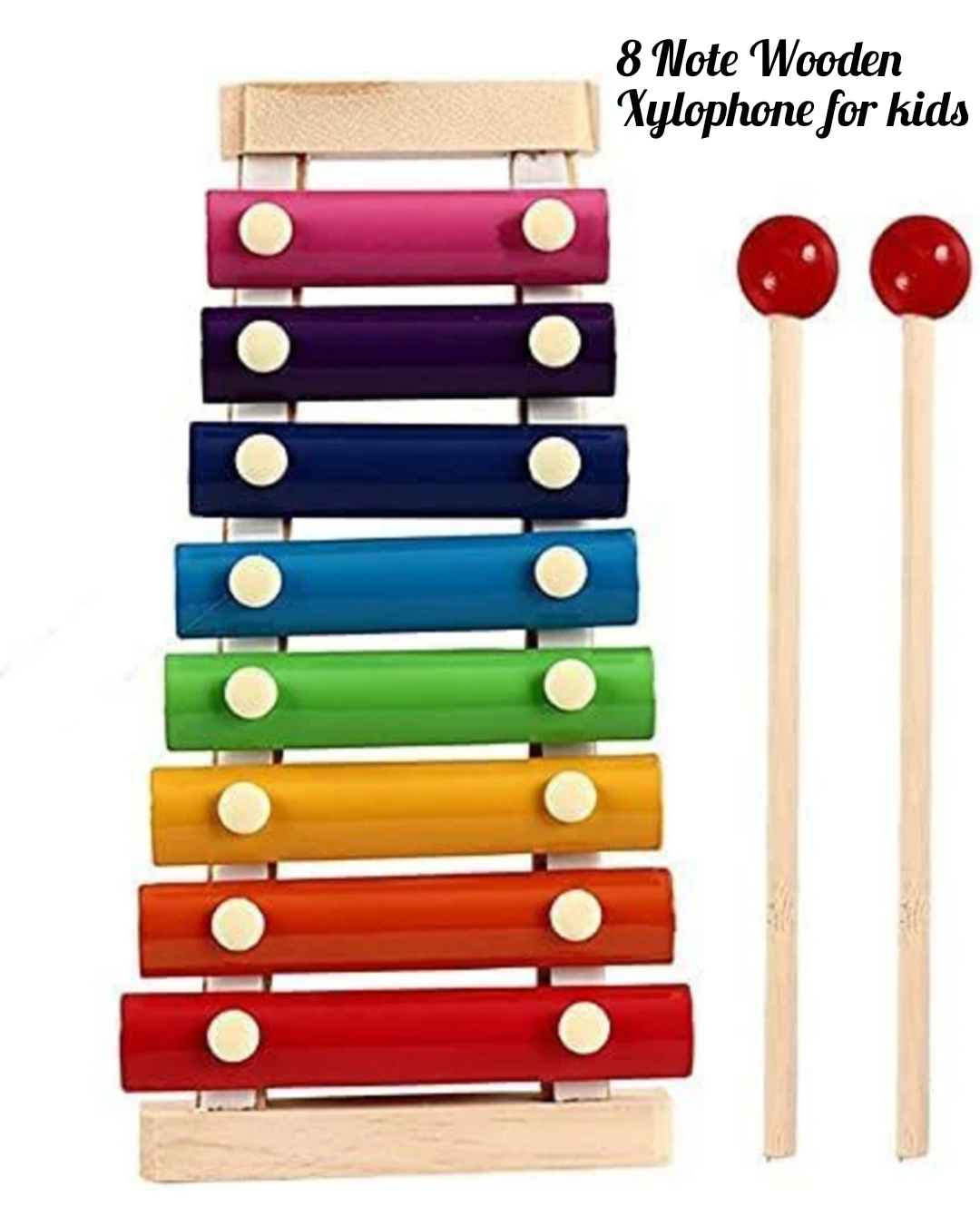 Wooden Xylophone for Kids – 8 Notes Rainbow Musical Toy | Educational & Fun Learning Instrument for Toddlers