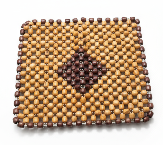 Wooden Bead Seat Cushion – Cooling & Massaging Comfort for Car, Office & Home Chairs