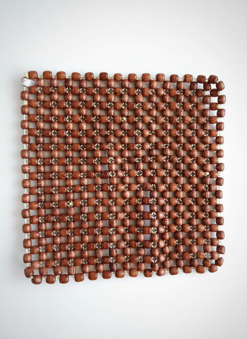 Wooden Bead Seat Cushion – Cooling & Massaging Comfort for Car, Office & Home Chairs