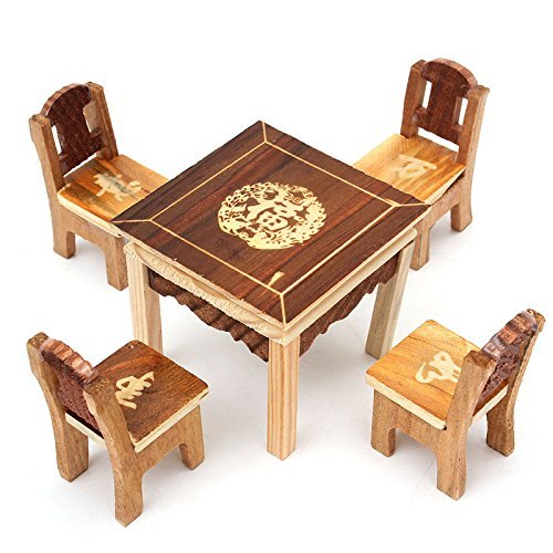 Wooden Miniature Dining Table for Kids – Pretend Play Furniture Toy