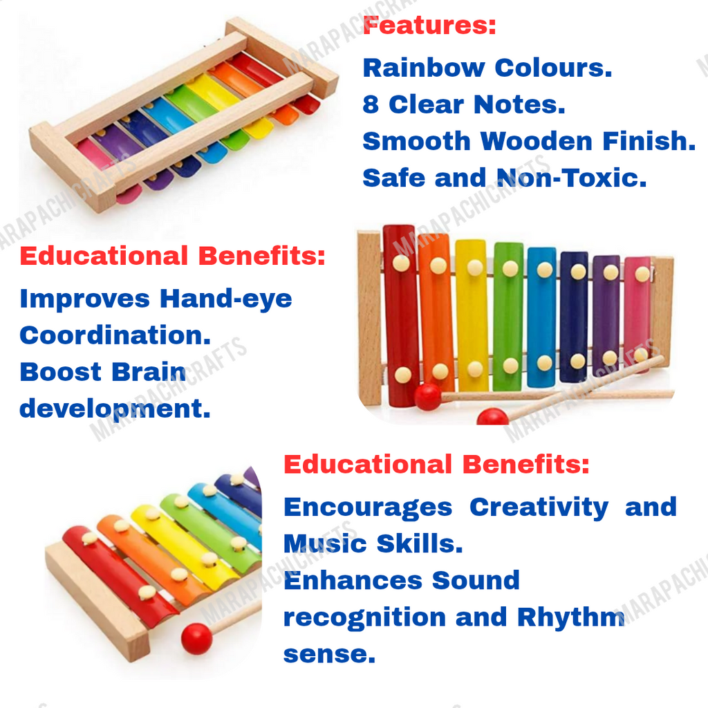Wooden Xylophone for Kids – 8 Notes Rainbow Musical Toy | Educational & Fun Learning Instrument for Toddlers